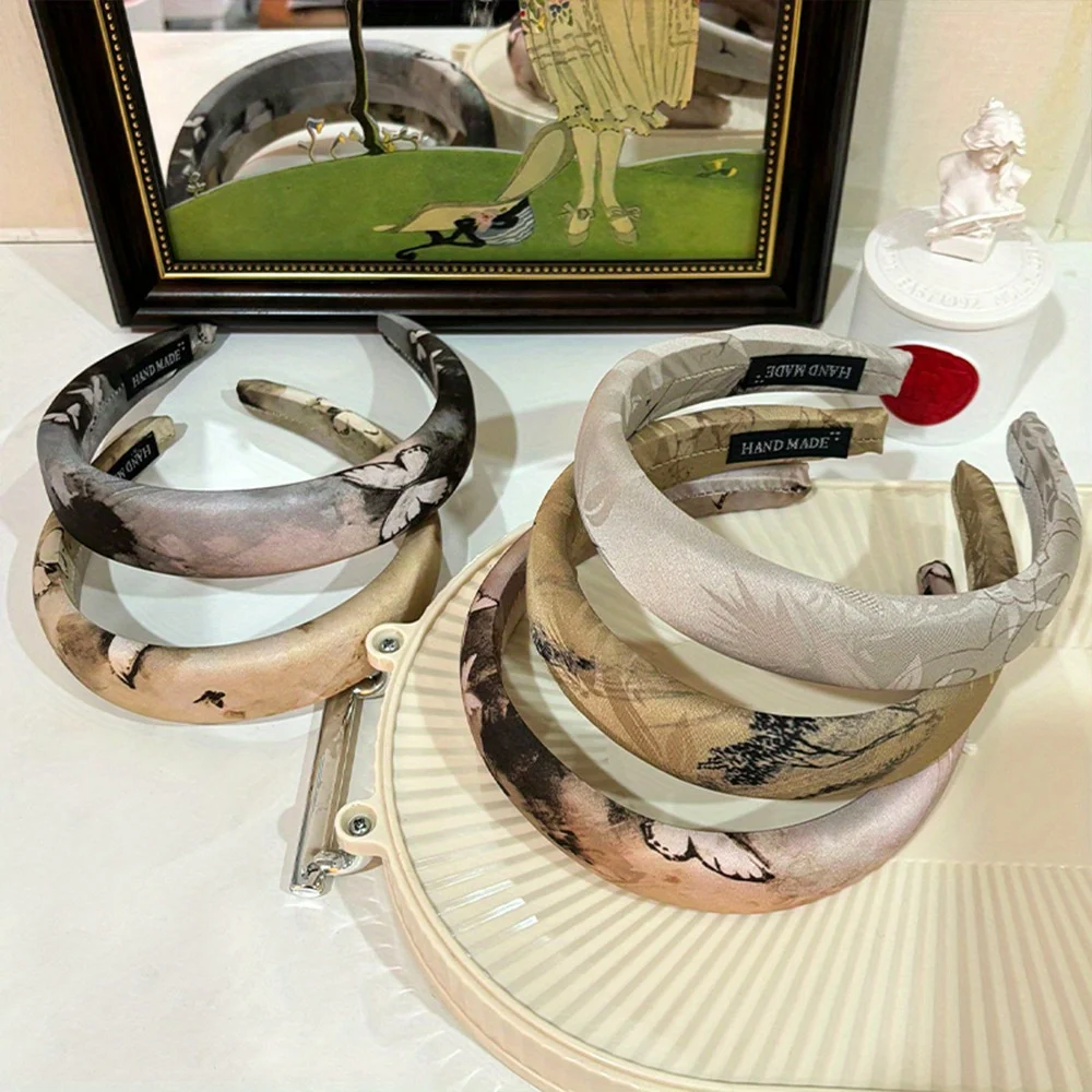 

1PC Anti-slip Hair TieSoft and Comfortable Sponge Hairband with Butterfly Print, and A Retro Casual Hair Accessory