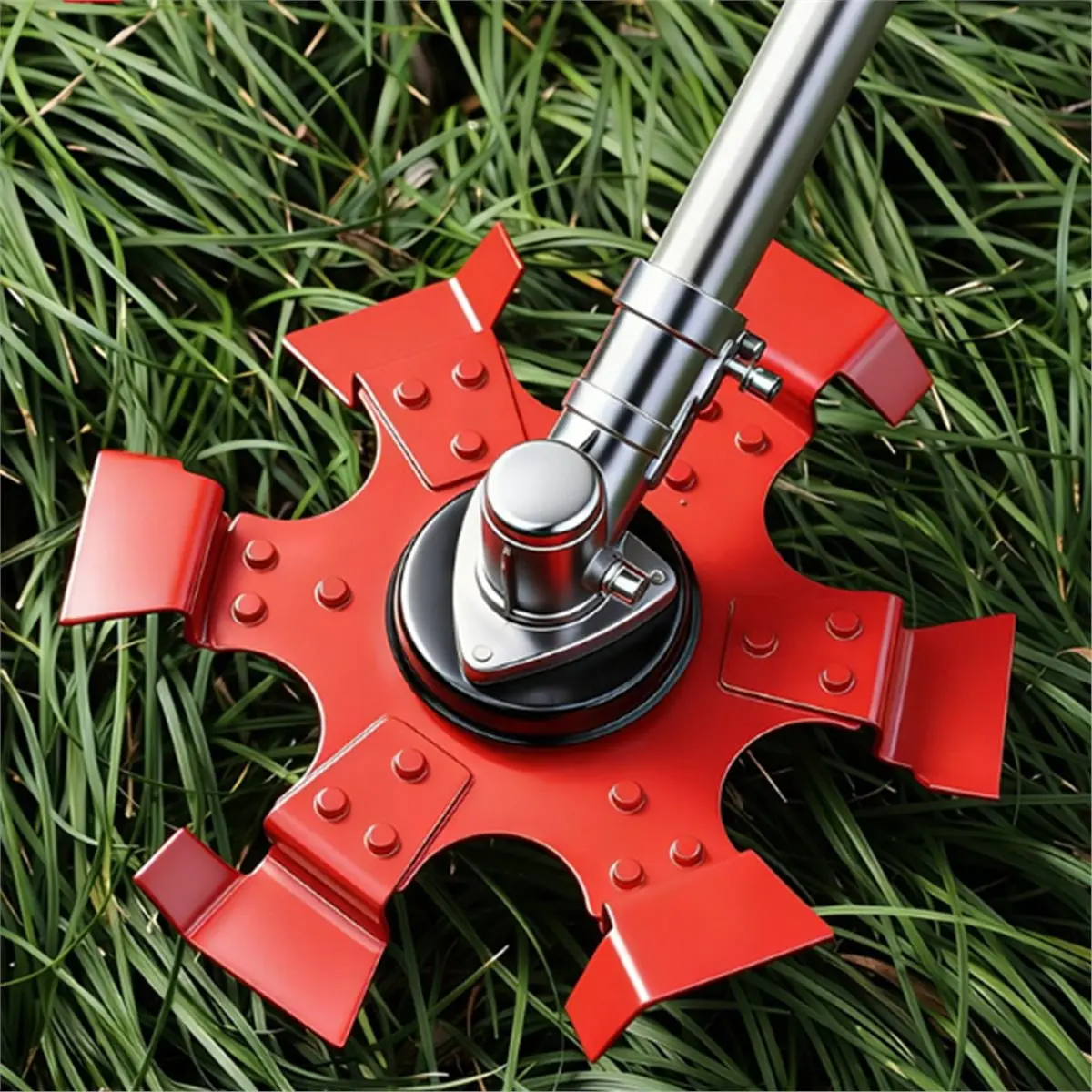 Weeding Wheel Trimmer Head for Lawn Mowers - Soil Loosening and Grass Cutting Blade