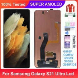 Super AMOLED For Samsung Galaxy S21 Ultra 5G G998U G998F LCD Display Touch Screen Digitizer With defects Screen 100% Testing