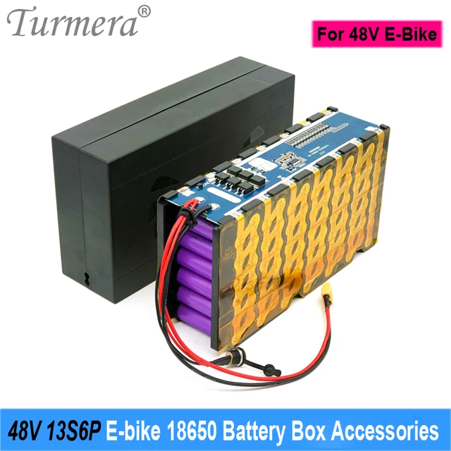 電動自転車用バッテリーホルダー,48v,52v,13s6p 18650,溶接ニッケル13s,20a bms,e-スクーターまたは電動自転車用