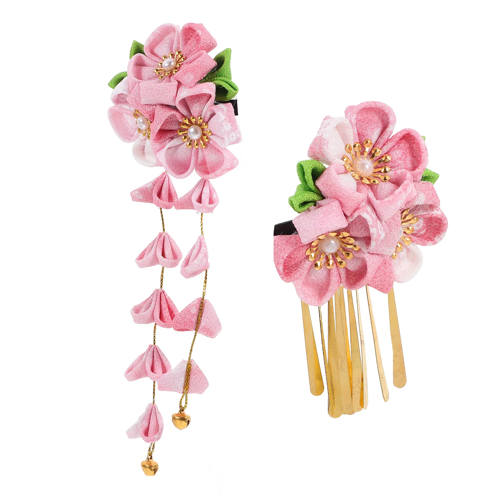 

2 pcs Light Pink Floral Headband Fashion Fabric Metal Hair Accessories For Women Girls Elegant Headwear Fine Hair Decor