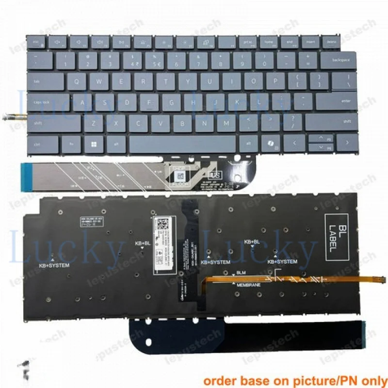 

f for Dell Laititude 7455 P133F P185G P186G P187G P190G blue backlit US keyboard