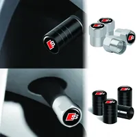 4Pcs 3D Metal Car Tire Valve Dust Cap Rim Accessories S Style For Audi S Sline A1 A2 A3 A4 A4L A5 RS RS3 RS4 S1 S2 S3 Car Style
