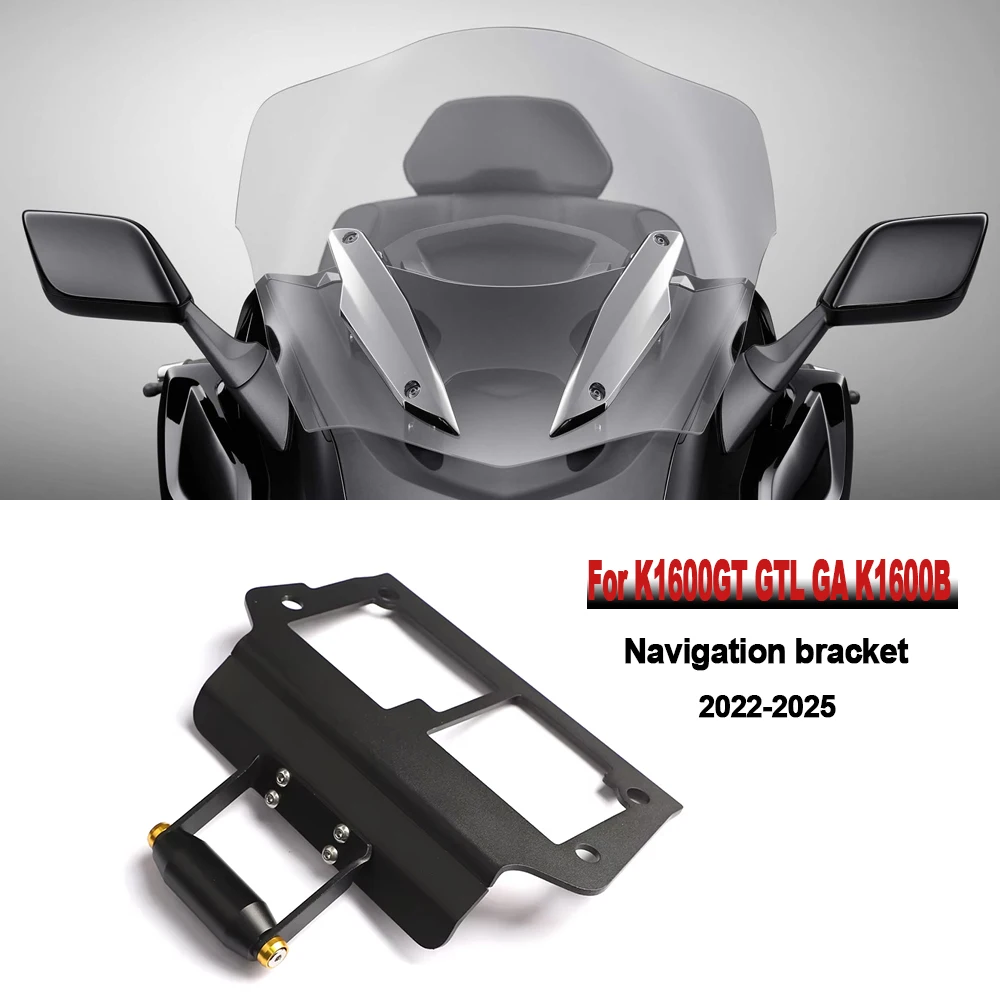 

﻿ For BMW K1600GT GTL GA K1600B 2022-2025 Motorcycle GPS Phone Holder Stand Navigation Bracket Device Adapter 12MM 22MM