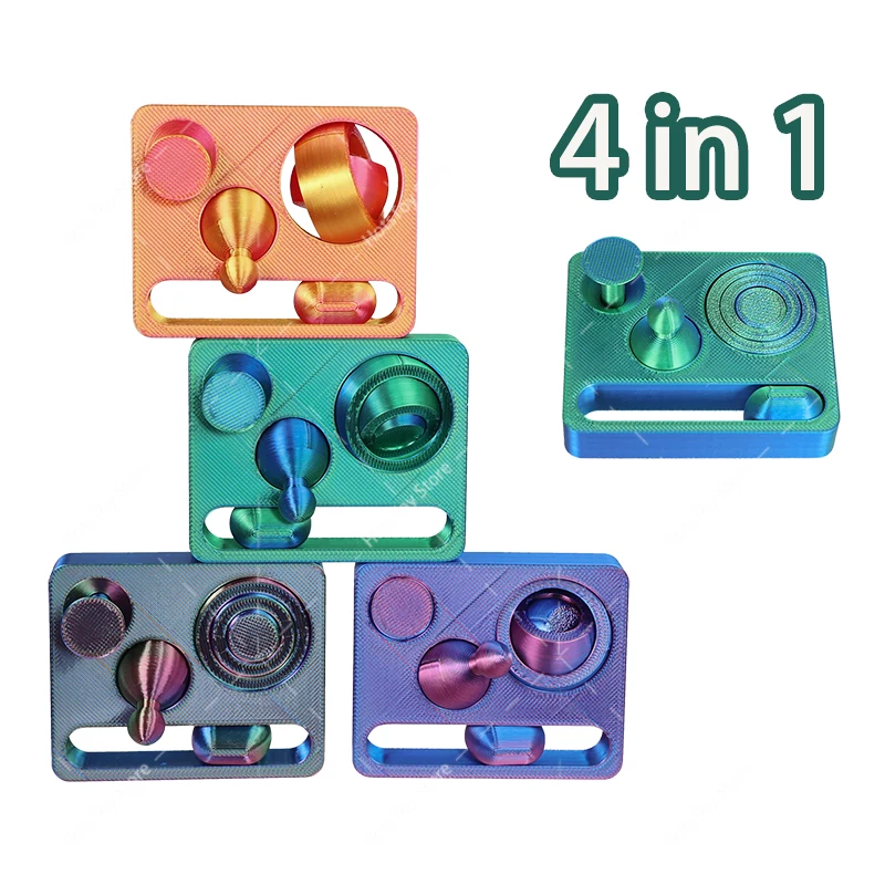 3D 인쇄 팜 마사지 롤러 근육 스트레스 릴리프 장난감 4 in1 Gearball 진행 바 손가락 Fidget 장난감 휴대용 손가락 끝 장난감