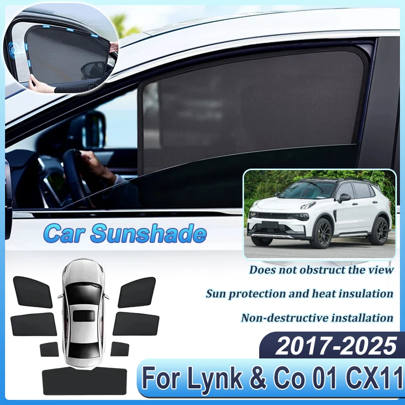 

Car Coverage Sunshade For Lynk & Co 01 Accessories Interior 2017-2025 Sunblocking Curtain Privacy Protection Auto Accessories