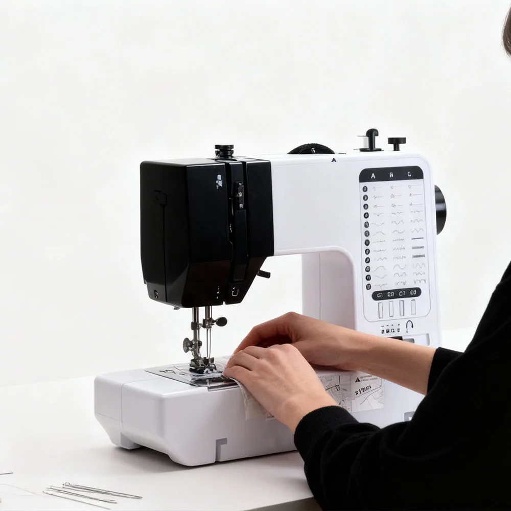 

38 Stitches Mini Sewing Machine 737 Portable Handy Replaceable Presser Foot Overlock Start Button Winding Electrec With Pedal