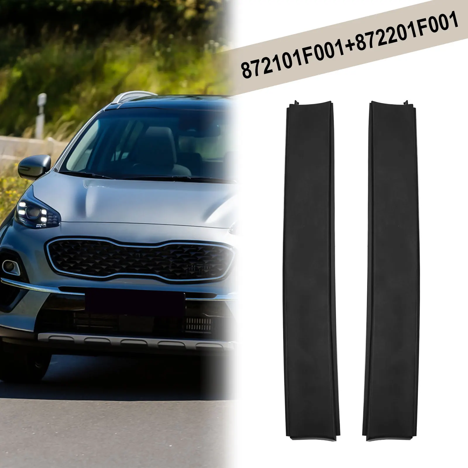 Roof Water Strip Cover Set for Kia For Sportage (2005 2010) Direct Fit with Part Numbers 872101F001 and 872201F001