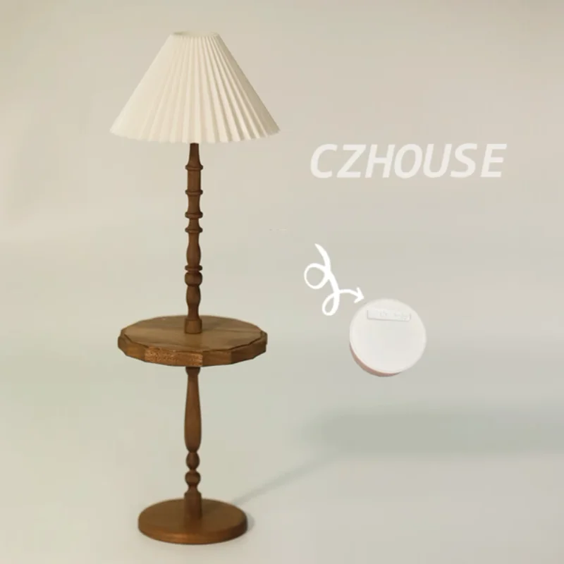 

1:6 Doll House Mini Model Furniture Accessories Vintage Small Table Floor Lamp Bjd Ob11 Gsc Blyth Soldier Lol Miniatures Props