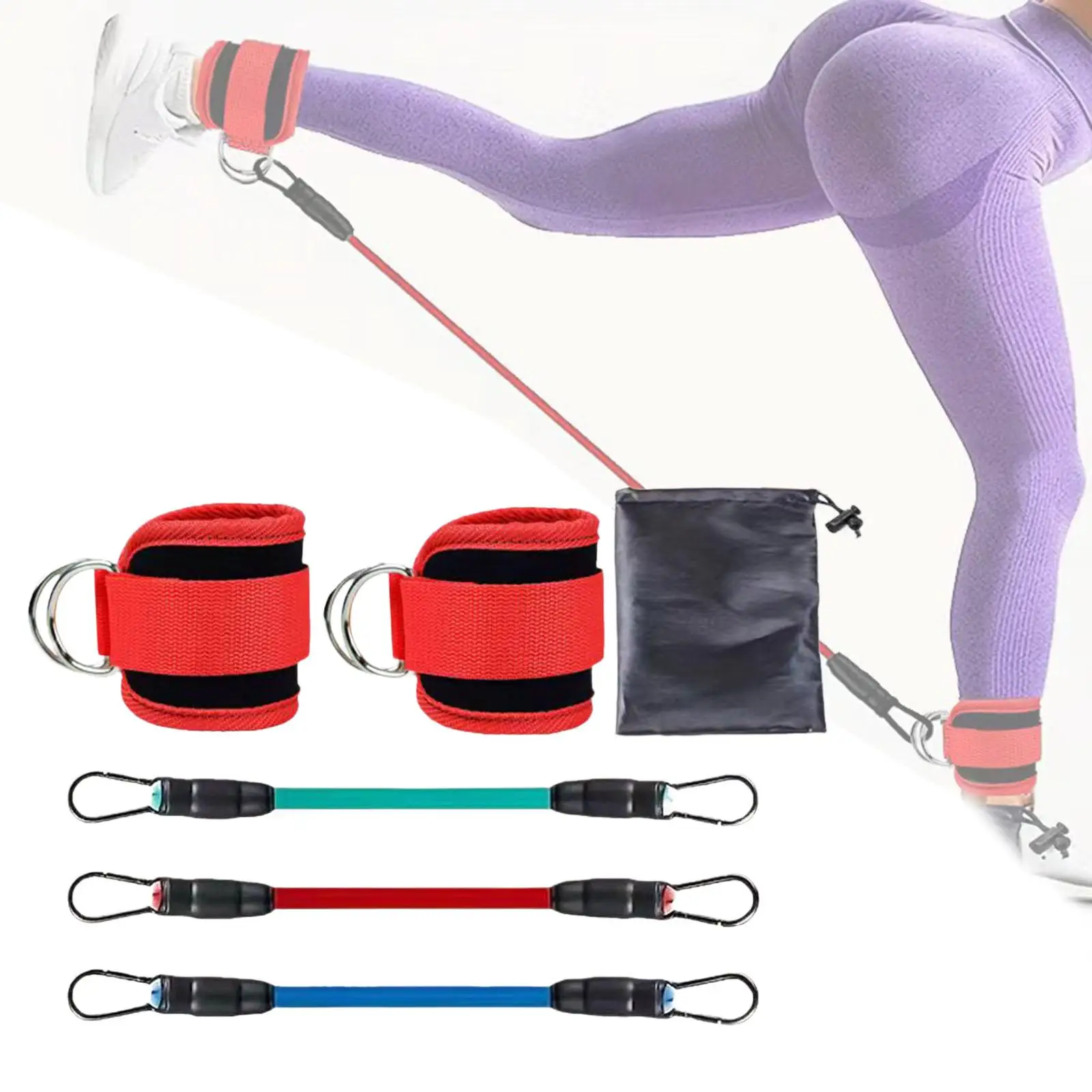 Ankle Resistance Bands with Cuffs Ankle Straps Leg Resistance Bands Workout Bands for Kicks Speed Agility Working Out Women Men