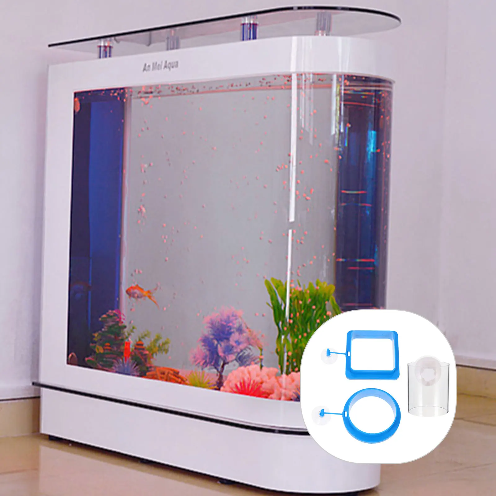 

3pcs Portable Feeding Feeder Ring Durable Reusable Betta Tank Accessories Acrylic Aquarium Feeding Circles Floating Fish Feeder