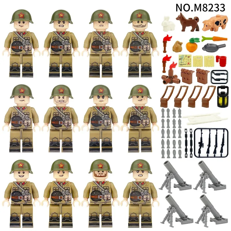 

American sold boy town battle cross-border wholesale children's assembly small particle building block toy building accessories