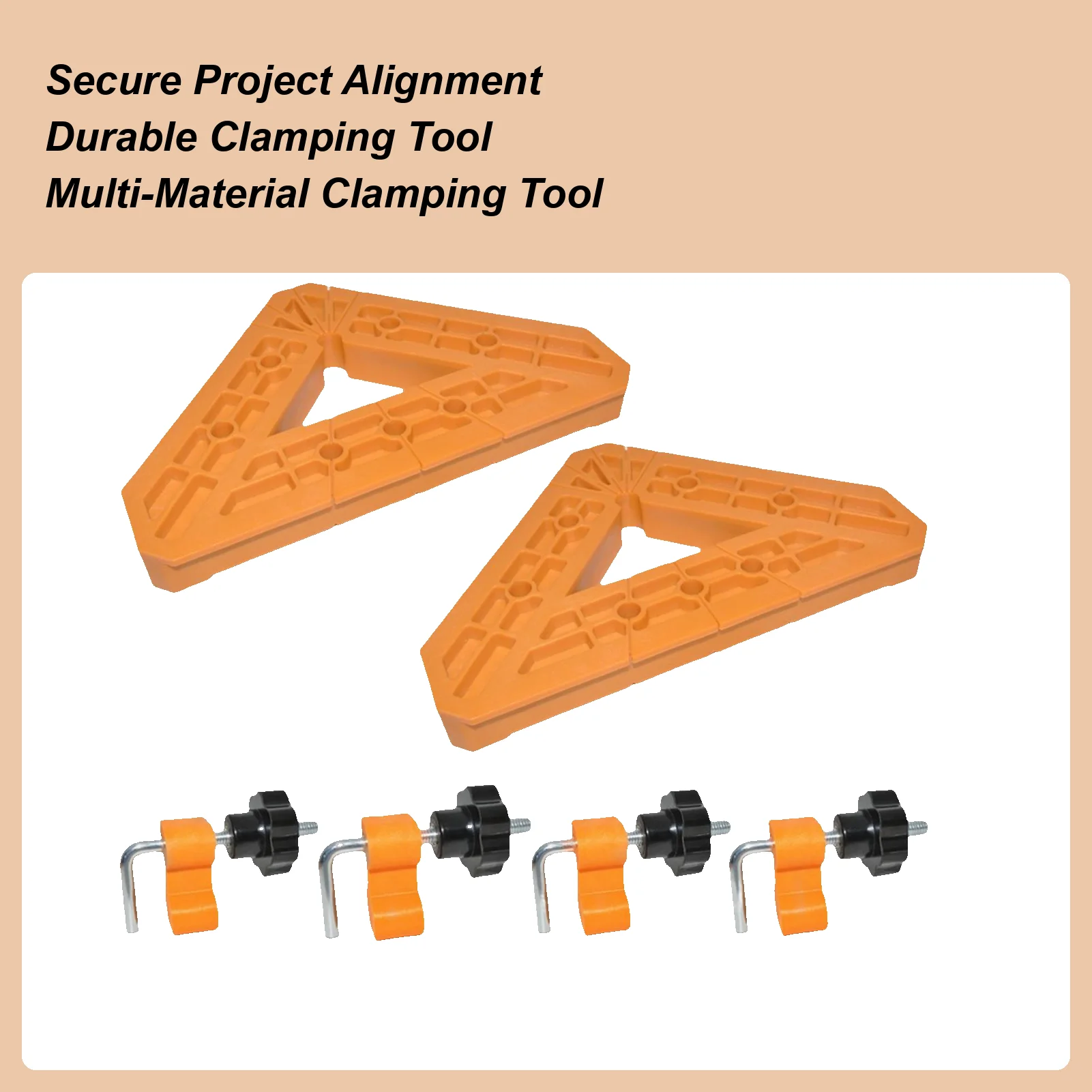 

Набор из 6 многоразовых угловых зажимов 90 и 45 градусов для точной резки дерева, панелей, домашнего ремонта и творчества