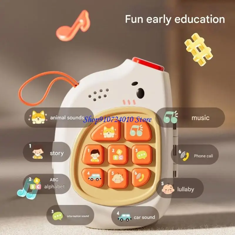 Giocattolo interattivo attività sensoriale interattivo del tabellone telefonico musicale elefante 77HD per il bambino