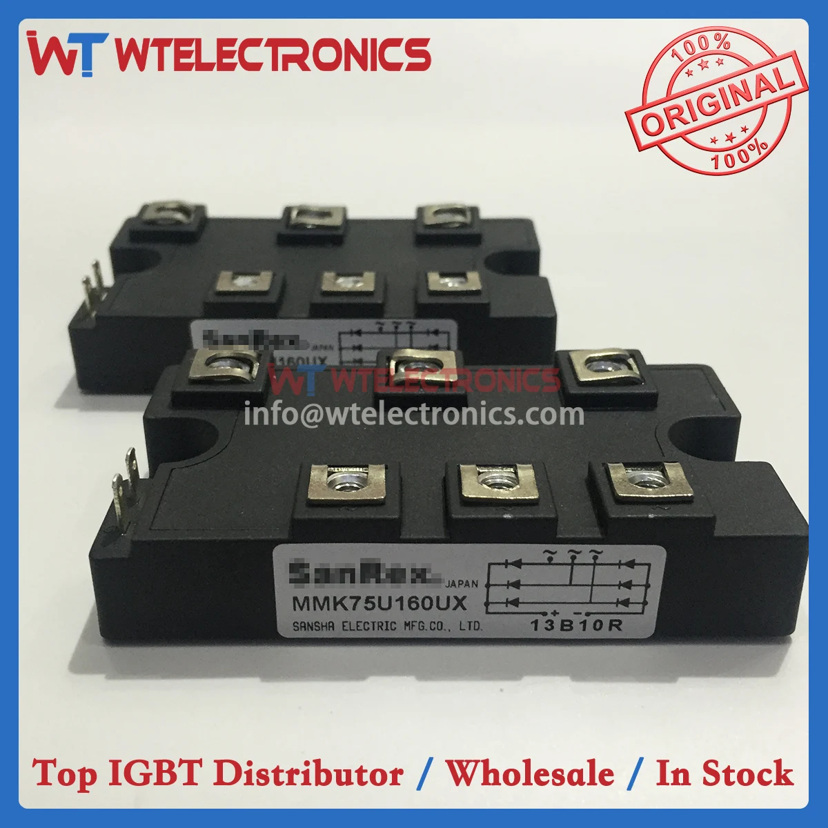 

New Original MMK75U160UX Thyristor Module MMK75U160UX