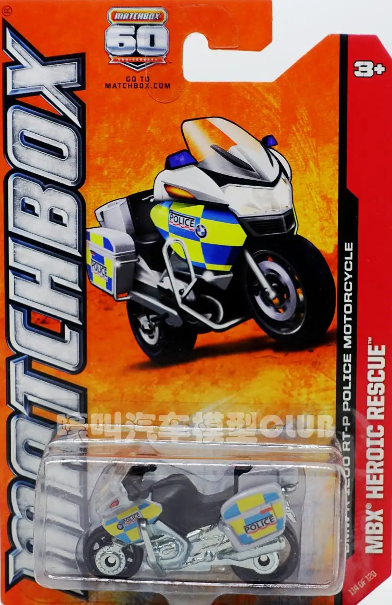 

Matchbox 1:64 BMW (R1200 RT-P Police Collection of die-cast alloy motorcycle model ornaments