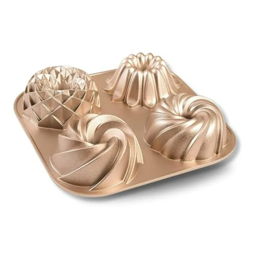 

Nonstick Fluted Cake Pan Heavy Duty Die Cast Aluminum 2 Layers Non-stick Coating for Easy Release Baking Pan in Silver - The Ca