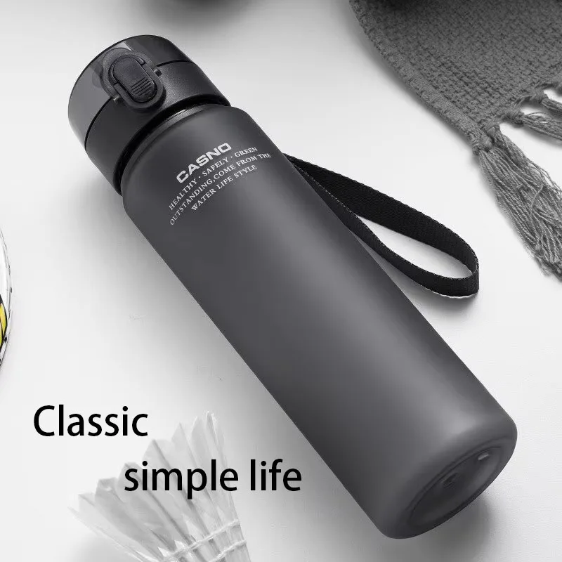 Portable sealed classic creative travel hiking water cup frosted sports plastic pop-up lid high quality leak-proof water cup