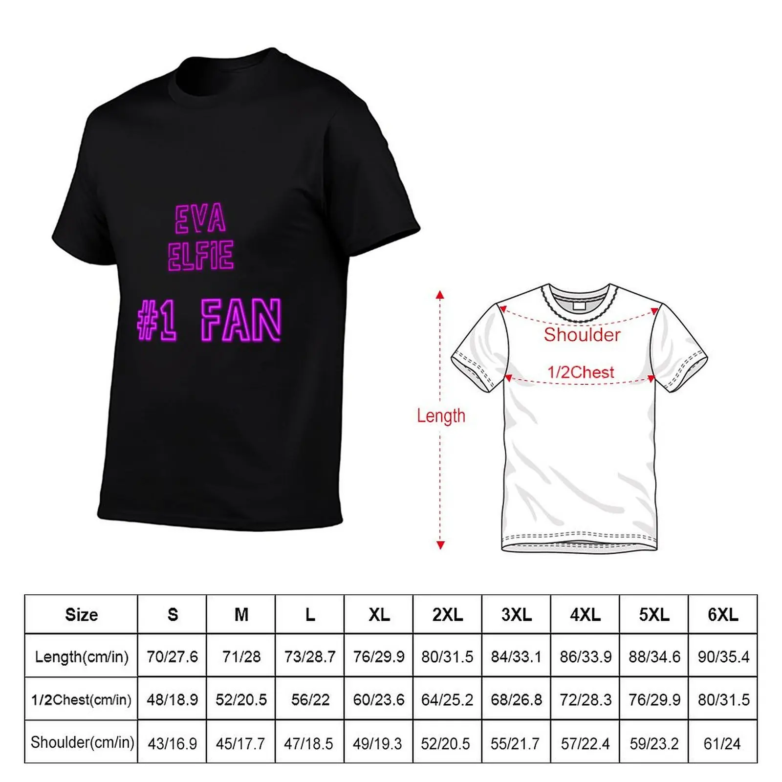 Eva Elfie 1 fan Classic Eva Elfie Shirt T-Shirt quick-drying customs design your own t shirts for men pack