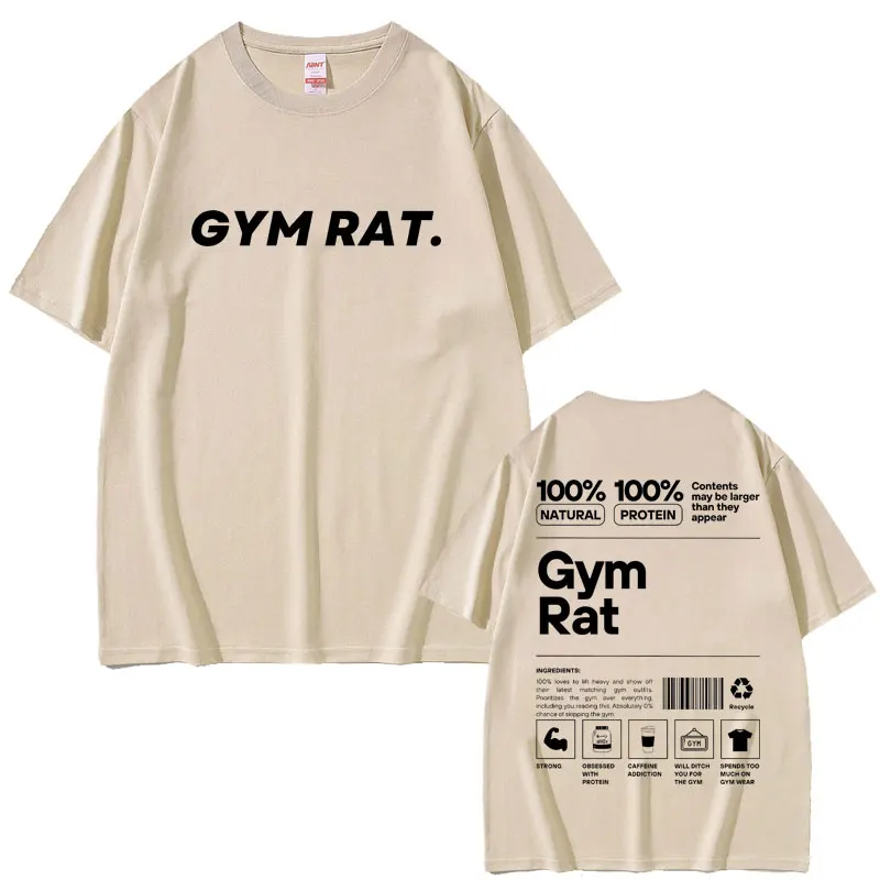 Gym Rat Muscle Mommy Pump Cover T-shirt Funny Powerlifting Workout Bodybuilding T Shirt Men Women Fitness Loose Oversized Tshirt