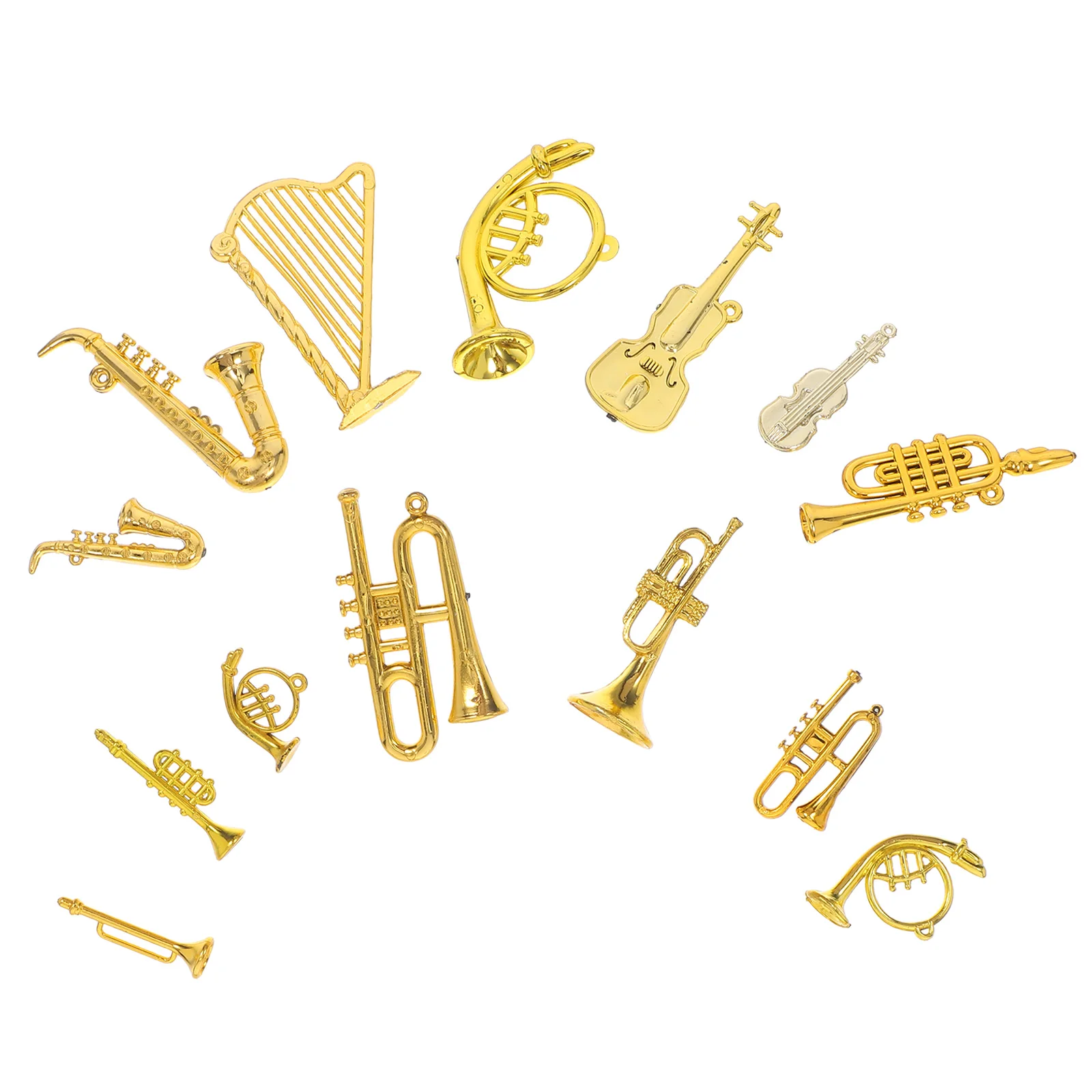 

14 Pcs Christmas Tree Decoration Small Ornaments Instrument Decorations Mini Musical Models Violin Child
