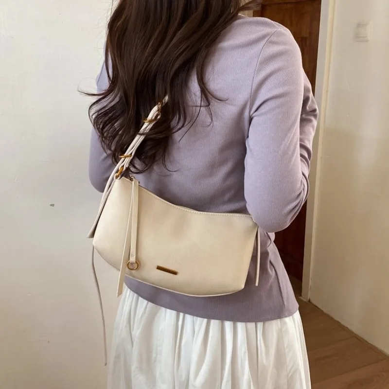 Trendy Vintage Diaper Bag High End Casual Solid Color Tote Bag Women Leather Commuter Purse Unique Elegant Large Capacity