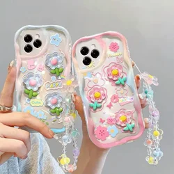 Bow-Knot Flower Chain Case For Samsung Galaxy S25 S24 Ultra S23 Plus A56 A16 A55 A35 A54 A26 A36 A24 A14 A25 A34 A53 S20 S21 FE