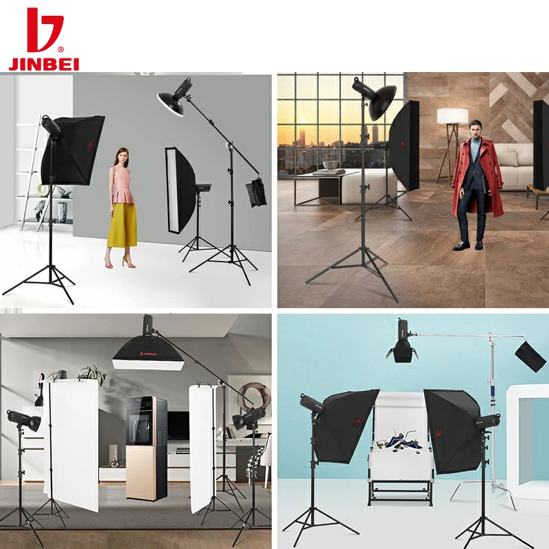 JINBEI MZ-2400FP  Air Cushion Aluminum Photography Light Stand Professional Tripod Studio Light Stand view 3