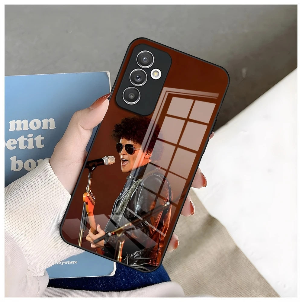 Singer Bruno Mars Phone Case for Samsung S24 Ultra S23 S22 S20 Fe S21 Plus Galaxy A54 A34 A24 A53 M54 Note 20 Glass Cover image 5