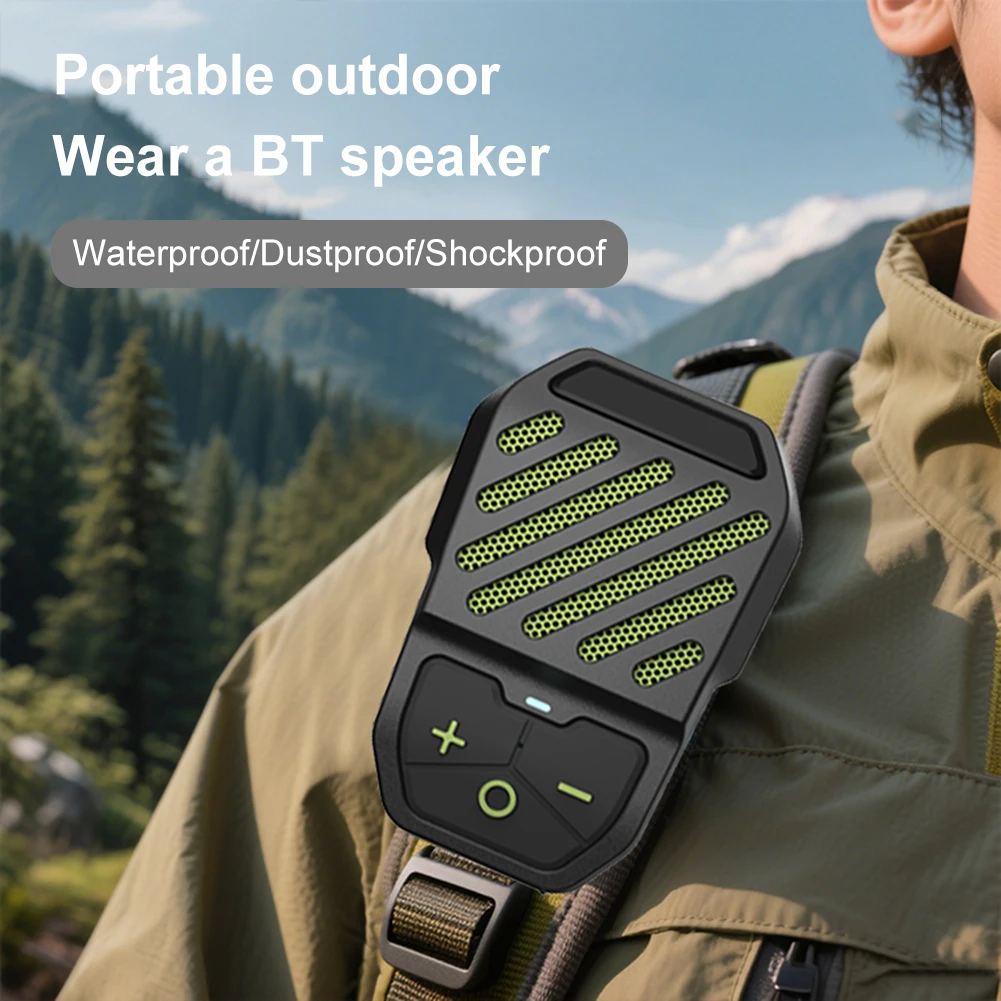 Altavoz Bluetooth portátil, altavoz magnético con Clip, micrófono inalámbrico BT, altavoz deportivo Lavalier para ciclismo/senderismo