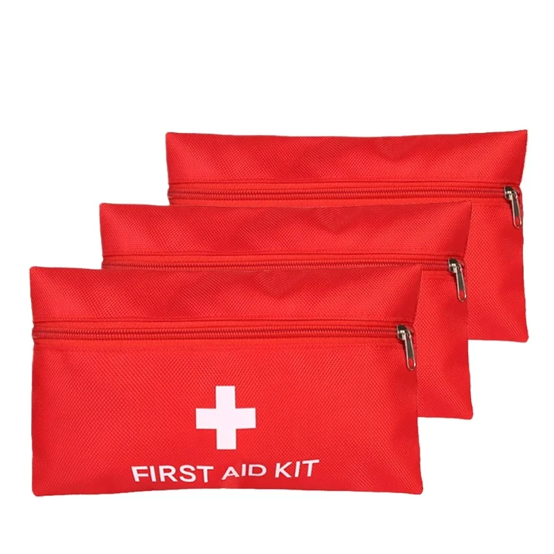 1set Red Emergency Medication Storage Bags for Outdoor Protection Home Use Car Travel Set Storage Bag
