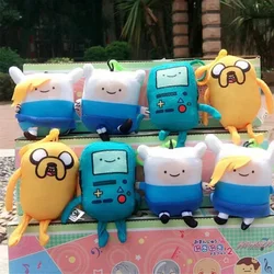 Finn Jake BMO Soft Keychain Adventured Time Plush Stuffed Animal Decoration Creative Key Chain Toys Cartoon Stuffed Dolls Kids