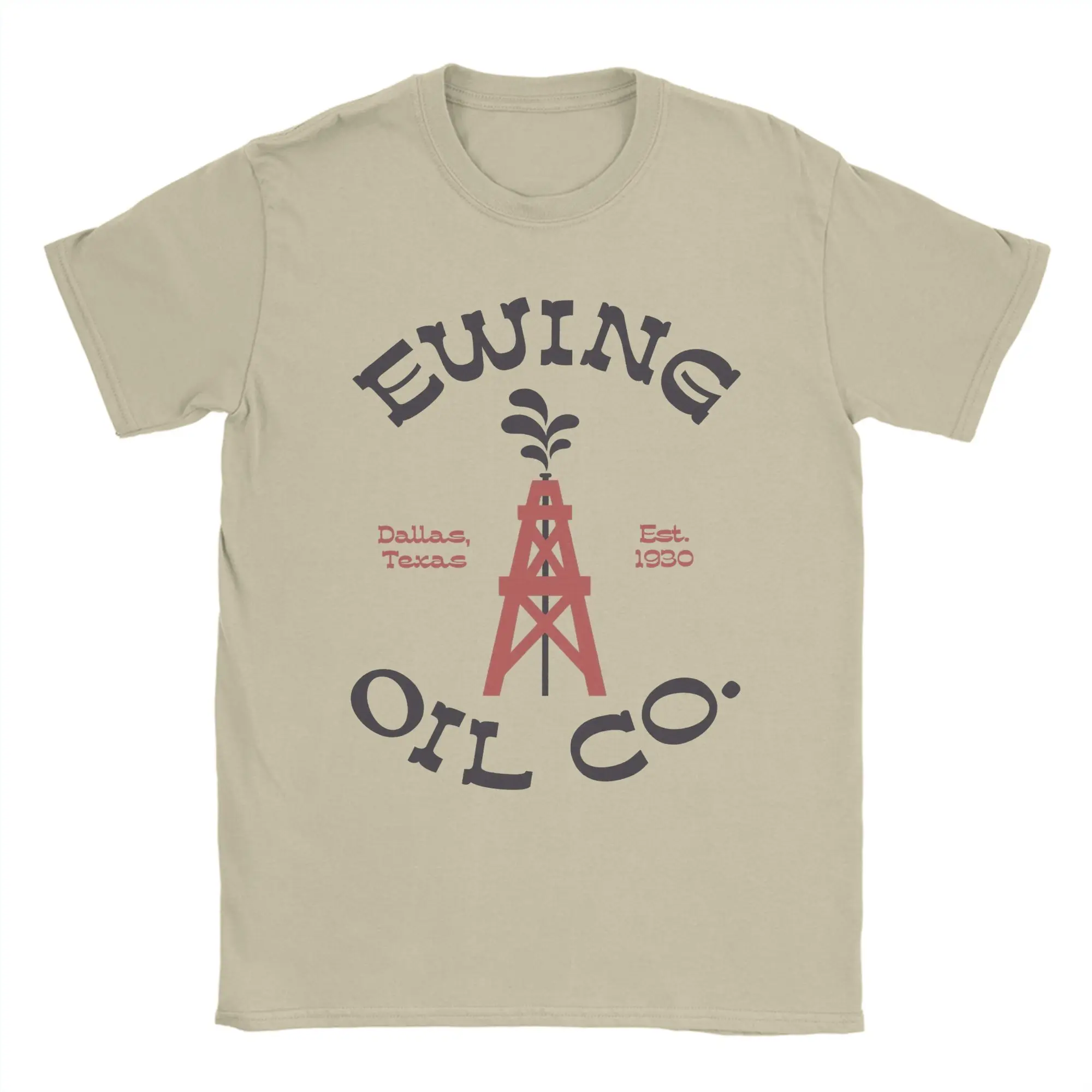Ewing Oil Co. Dallas 70s TV Show T Shirt Men's  Pure Cotton Vintage T-Shirt Crewneck  Tees Short Sleeve Clothing Gift