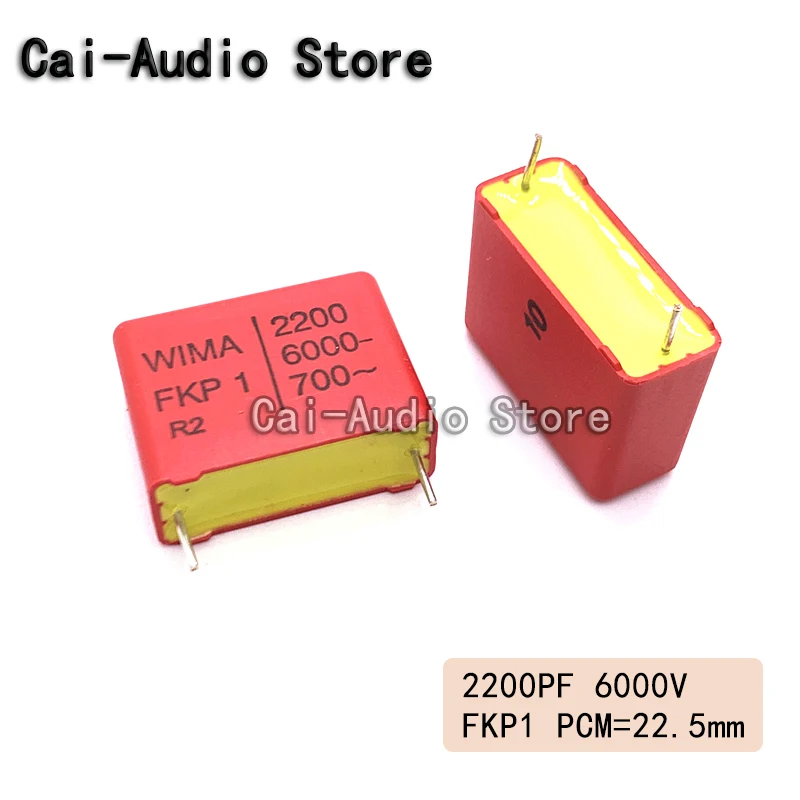 2PCS/5PCS/10PCS/Lot Brand NEW Germany WIMA FKP1 6000V 0.0022UF 6000V 222  0.0022UF Film Capacitor 6000V0.0022UF Pitch 22.5mm 10%