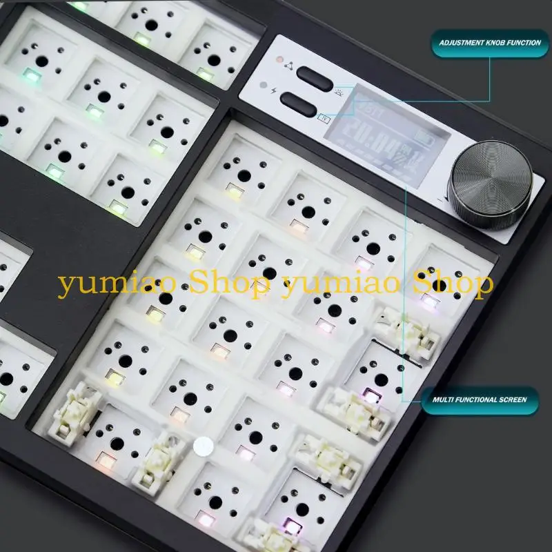 

587B GMK104 2.4ghz Wireless Mechanical Keyboard Crafting With Display BT5.0