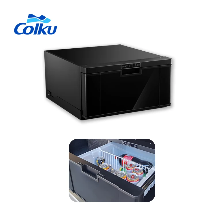 R134a 40L car mini drawer RV built-in mini cooler 12v DC drawer refrigerator for outdoor camping