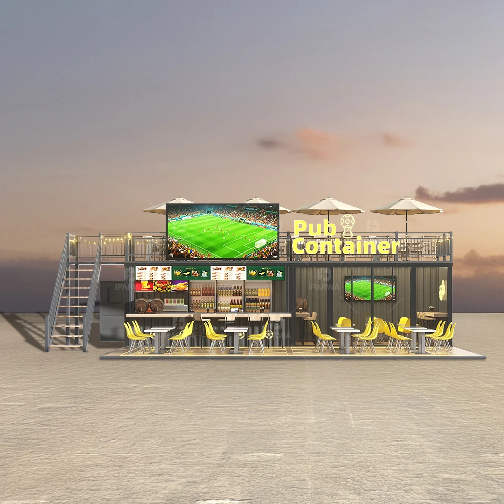 

Hot Selling China Steel Restaurant Kitchen Containers for Shipping Pub Bar Kiosk Float Cafe Container Bar(Deposit Price