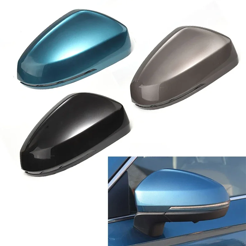 

Auto Side Rearview Mirror Cover Wing Mirror Shell Cap For VW Tiguan L 2019 2020 2GG857537 2GG857538