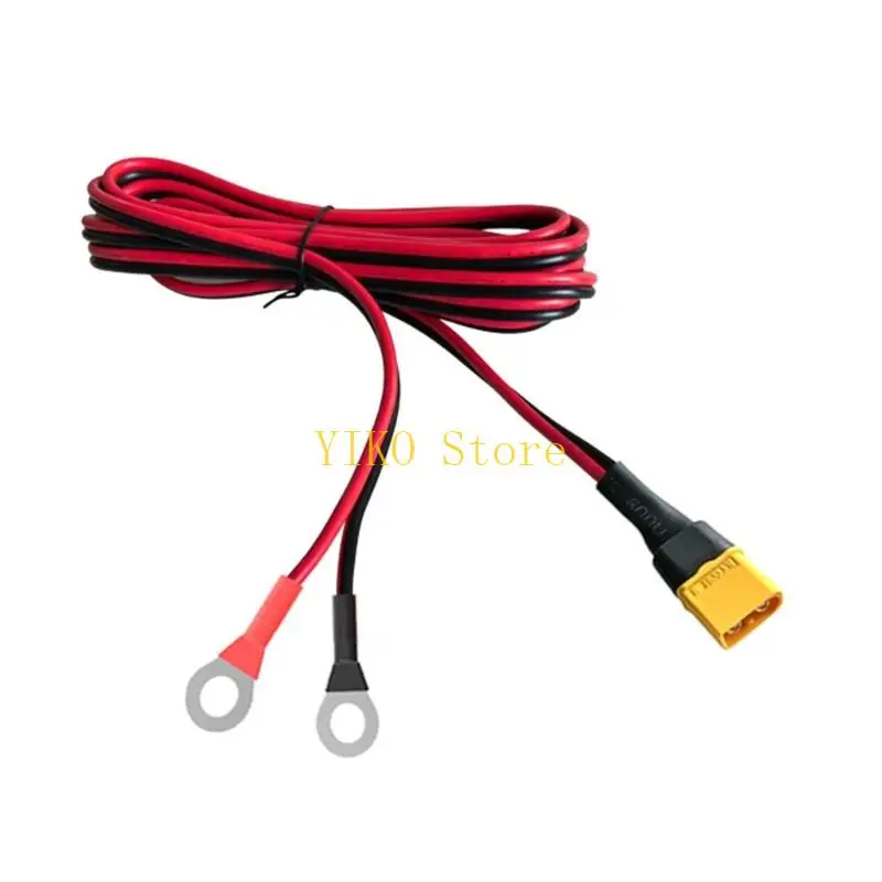 K32C Post-End Power Cable for Battery Charging, 8 mm Mounting Ends and Clear Polarity for FPV Gear, Solar Wiring Use