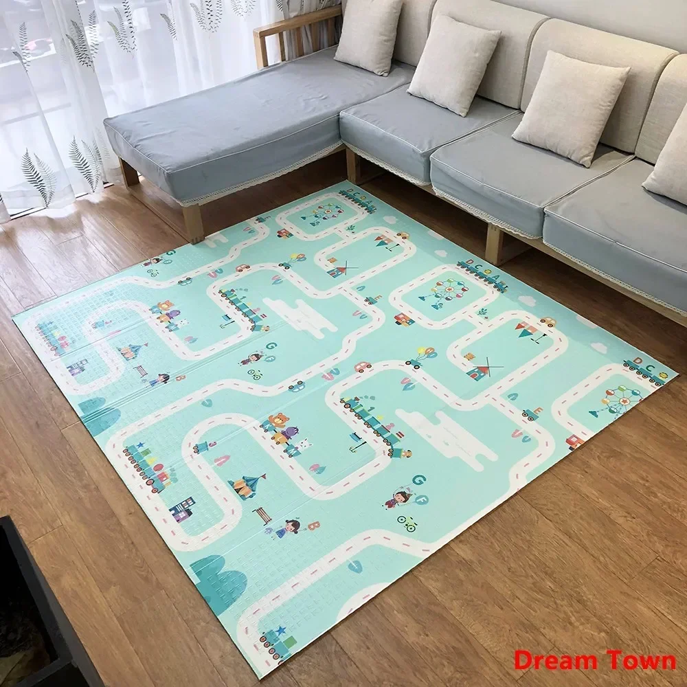 200x180CM XPE Baby Play Mat Crawling Mat Large Foldable Waterproof Playmat with Carry Bag Infant Floor Mat