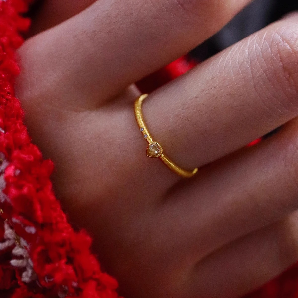 

Love body s925 sterling silver diamond ring zircon 5A ring women's niche design 18k gold versatile fashion