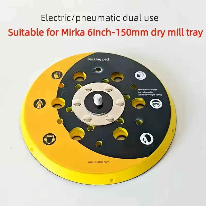 6 Zoll 150mm Schleifpad mit Klettverschluss, Schleifblock für MIRKA Schleifmaschine, Schleifwerkzeug, Polierer-Zubehör – Detail 6
