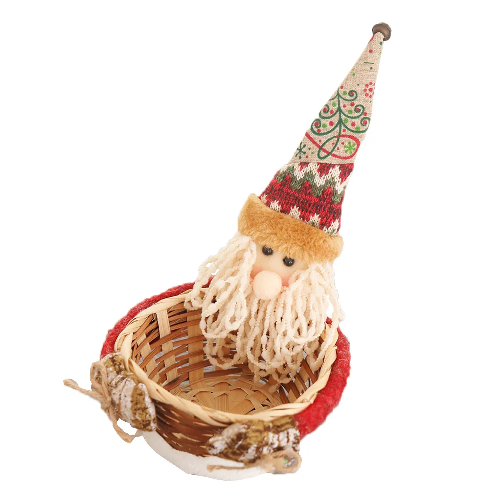 

Candy Storage Basket Unique Christmas Gift Holder for Kids Toddlers Teens Holiday Candy Cookies Storage Decor Xmas Gift Holder