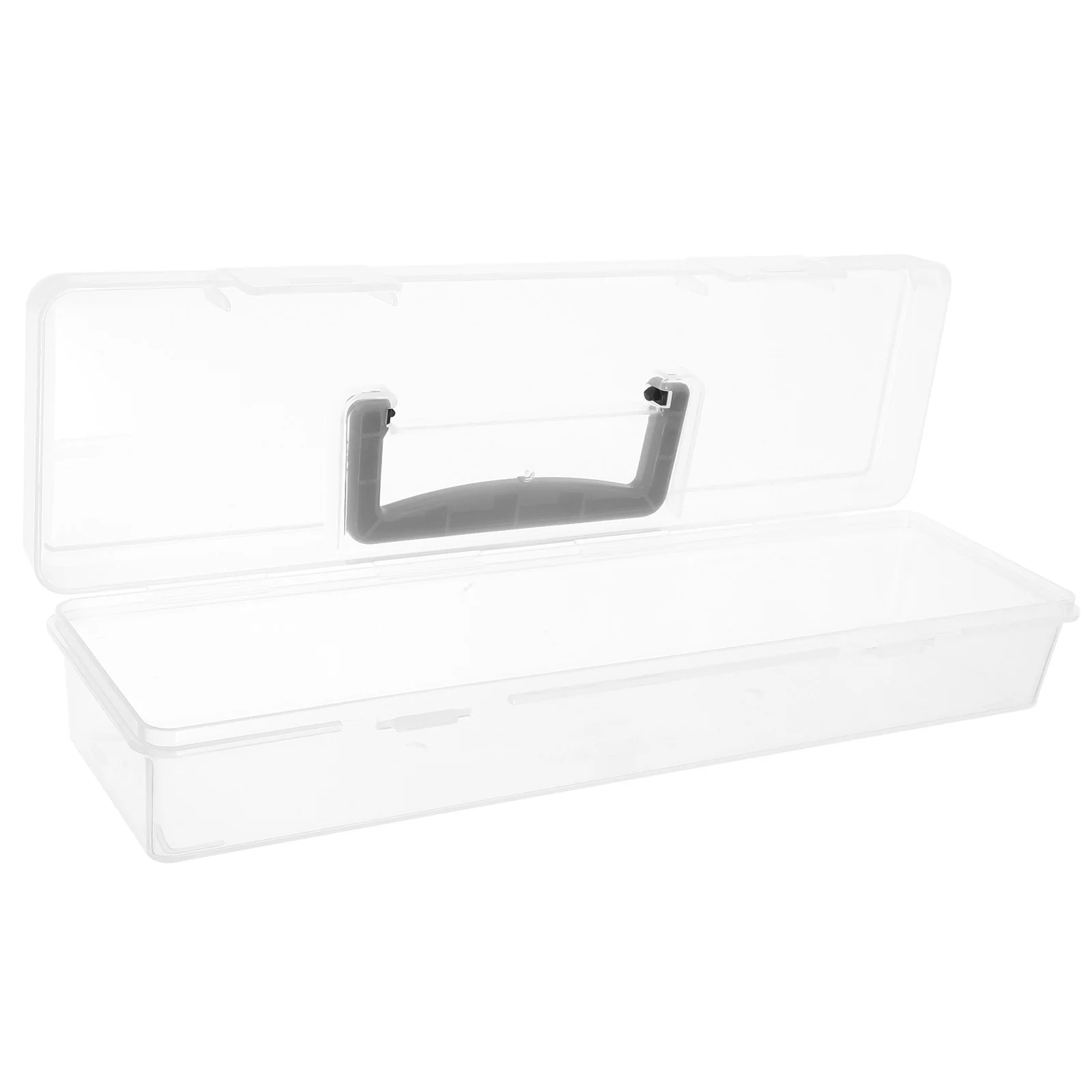 

Tool Box Clear Plastic Storage Box 33.50X9.70X6.00Cm For Paint Brushes Drill Bits Small Parts Organizer Portable Hardware
