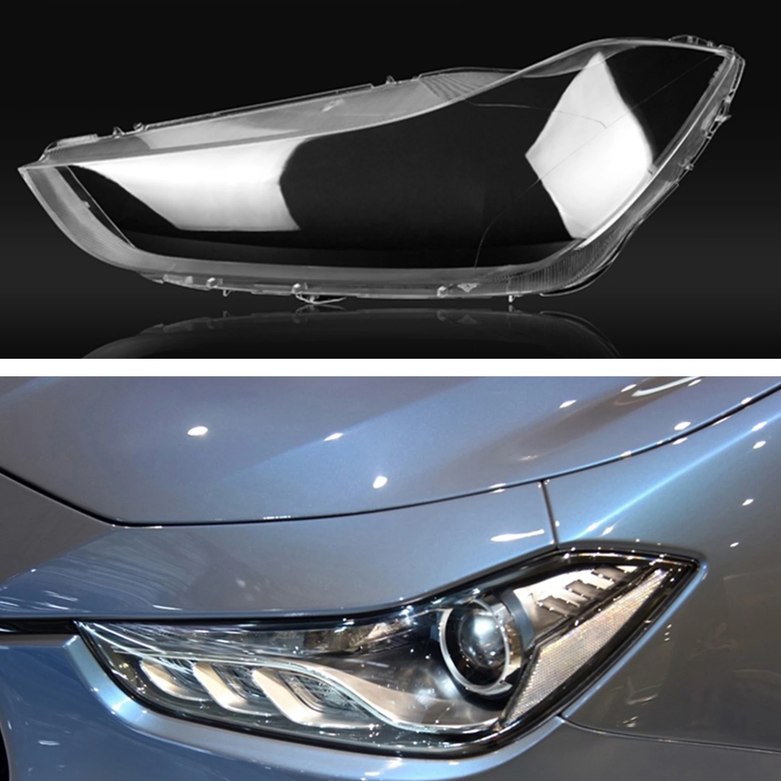 1pcs Headlight Lens Cover For Maserati Ghibli 2014-2022 Clear Car Front Head Light Lamp Cap Headlamp Shell Trim Lampshade Case