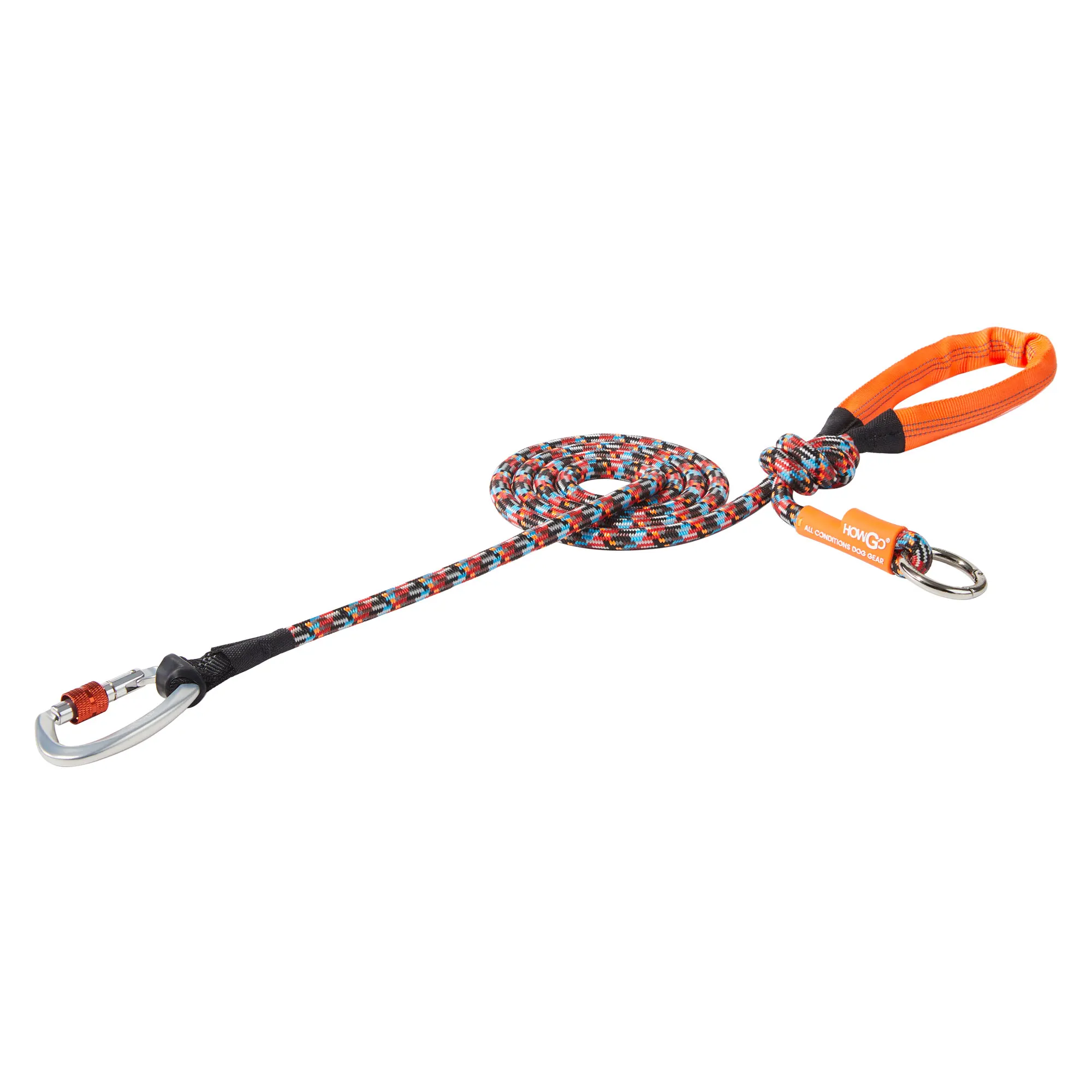 

Reflective Dog Leash Nylon Climbing Rope Pet Leash Strong Carabiner Soft Handle Heavy Duty Walking Training for Small Large Dogs