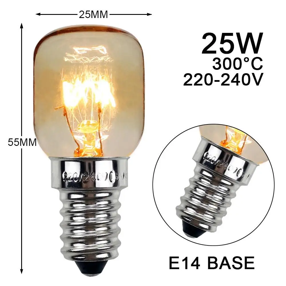 heat-resistant Oven Light Hot Salt Bulb 15W 25W refrigerator light Cooker Hood Lamp E14 Salt Bulb High temperature