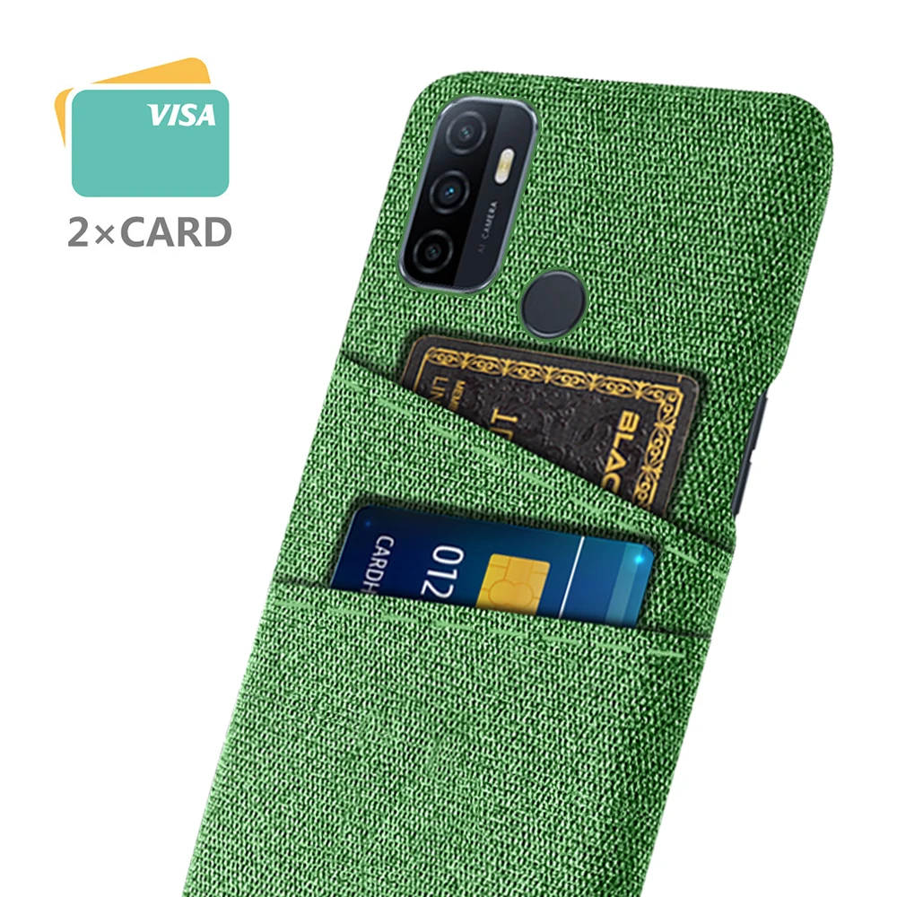 Case For OPPO A53 A72 A73 A74 A93 A94 4G 5G Luxury Febric Antiskid Card Slot Holder Cover For OPPO A53 2020 Funda Coque