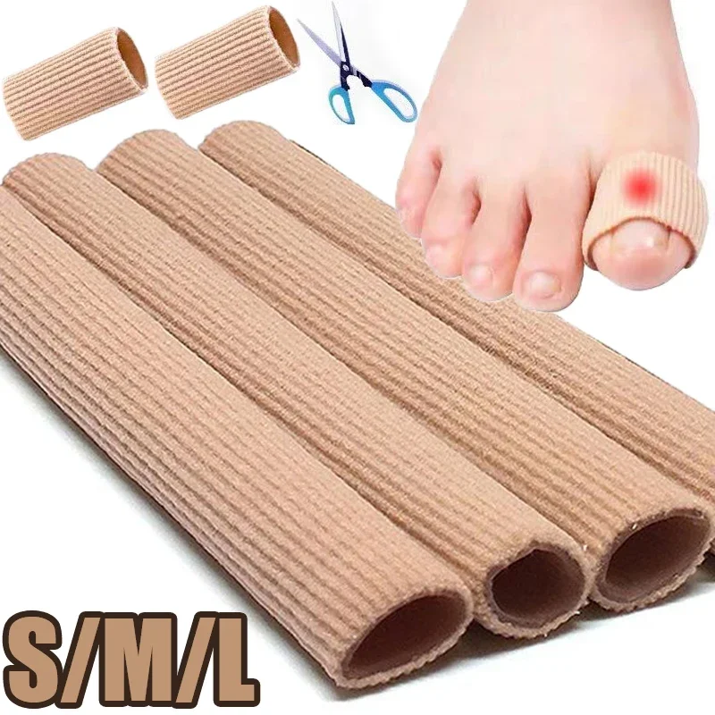 S/M/L Silicone Tube Toe Gel Protector Women Men Finger Cover Can Be Cut Fabric Feet Care Gel Tube Pain Relief Protection Pads