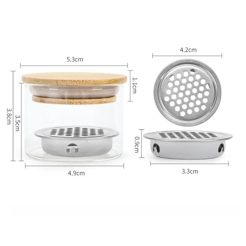 Vaso de cristal acrílico en polvo, taza líquida para uñas, cepillos para uñas, limpiador, tapa de plato, tazón con tapa, soporte para manicura, equipo, herramienta artística para uñas